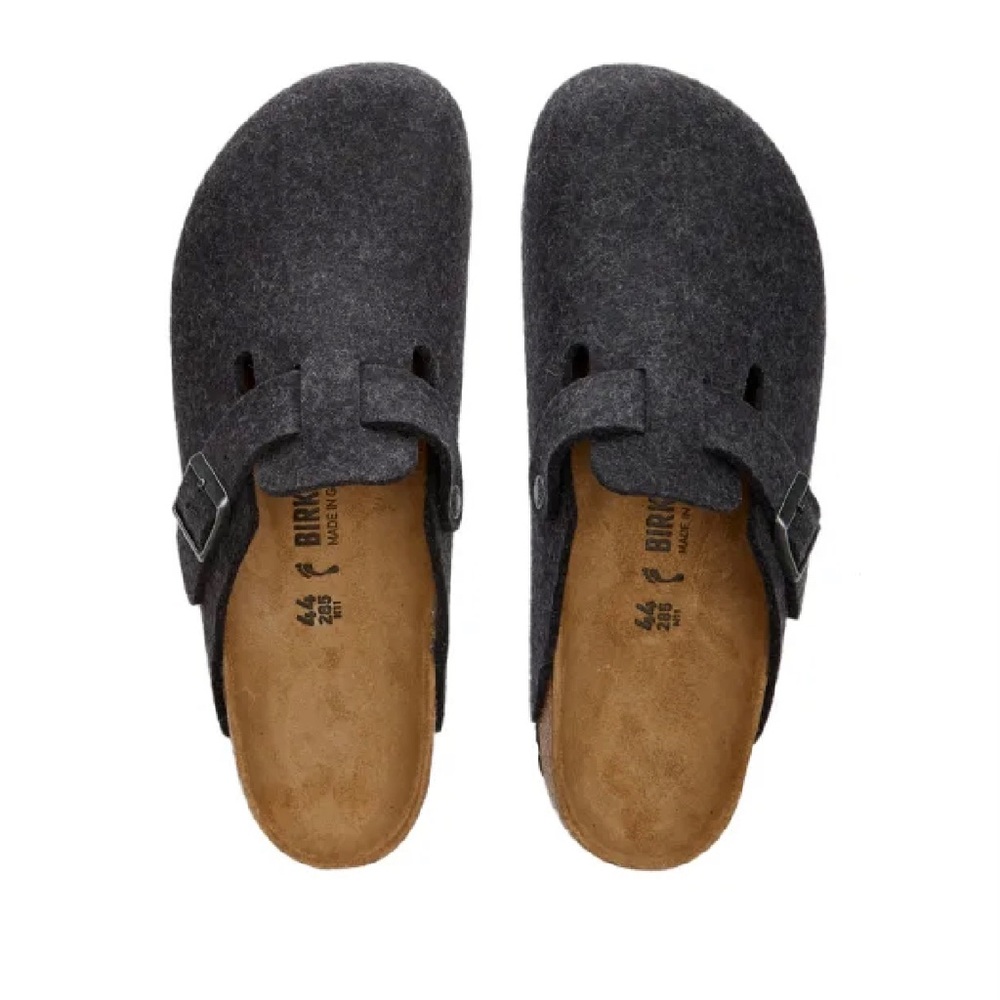 Birkenstock Boston: Brand new in box. Charcoal felt